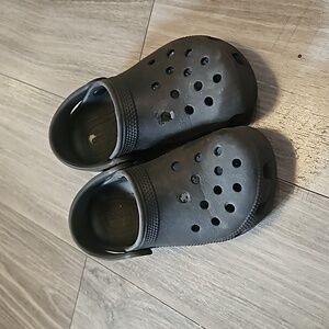 Boys black crocs